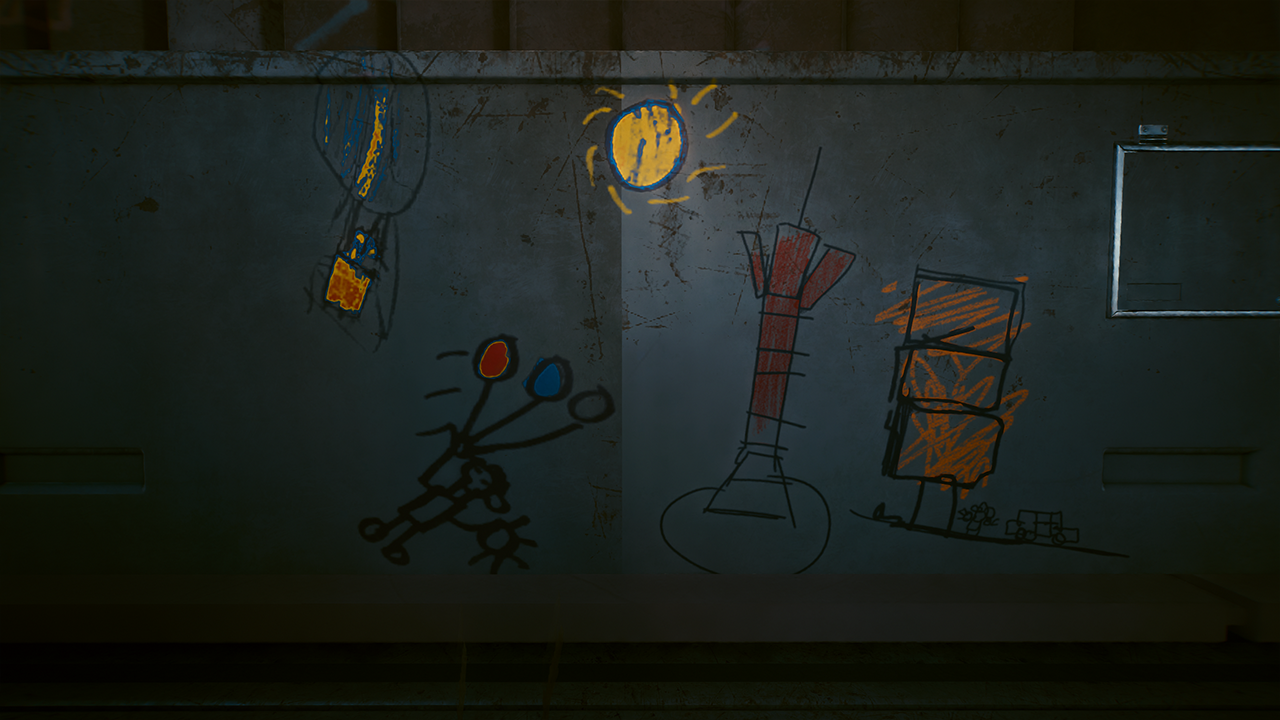 The child drawings are full of this artifacting, particularly in reds, yellows, and blues